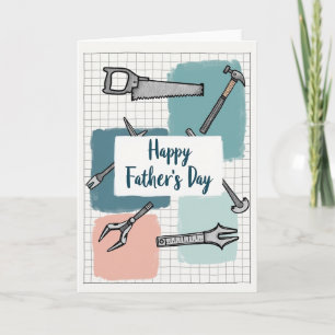 Hand Tools Fathers Day Art Card