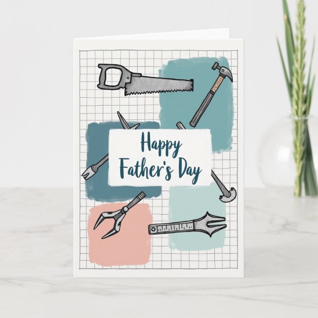 Hand Tools Fathers Day Art Card (Front)