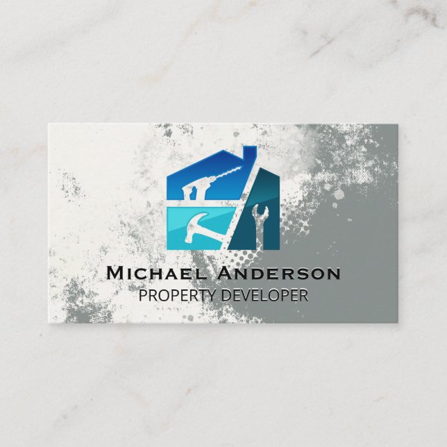 Hand Tools | General Contractor | Builder Business Card (Front)