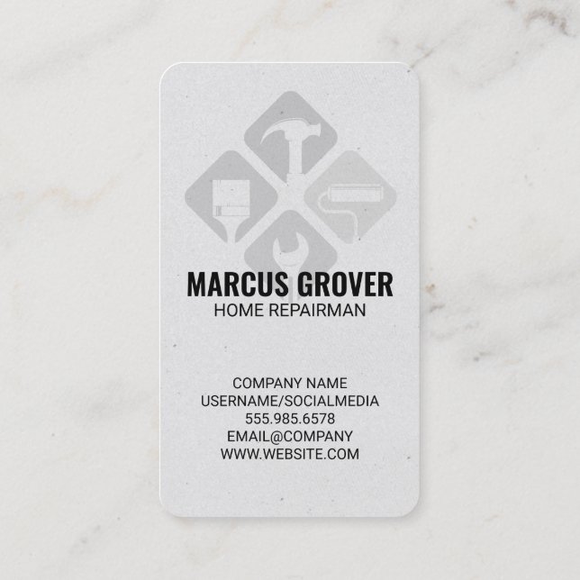 Hand Tools | General Contractor Business Card (Back)
