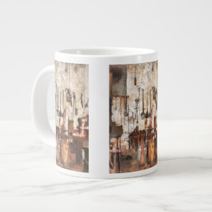 Hand Tools in Machine Shop Large Coffee Mug