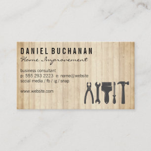 Hand Tools   Wooden Boards Business Card