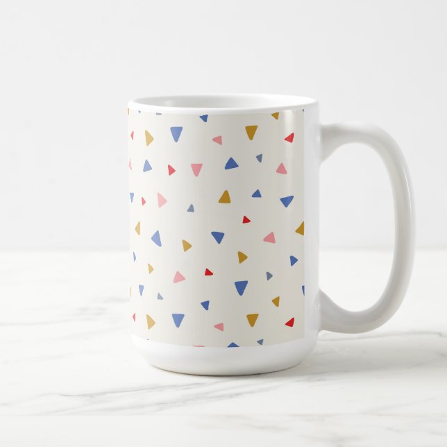 Hand Tossed Triangle Pattern Coffee Mug (Right)