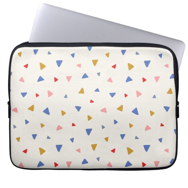 Hand Tossed Triangle Pattern Laptop Sleeve (Front)