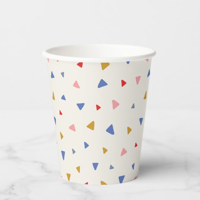 Hand Tossed Triangle Pattern Paper Cups (Front)