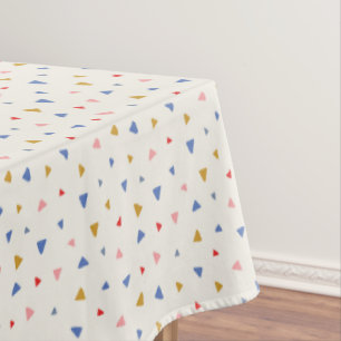 Hand Tossed Triangle Pattern Tablecloth