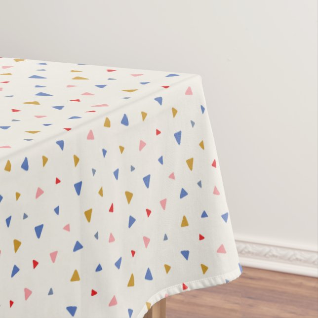 Hand Tossed Triangle Pattern Tablecloth (In Situ)