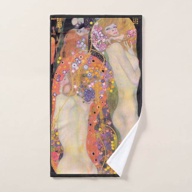 HAND TOWEL : GUSTAV KLIMT : WATER SERPENTS (Hand Towel)