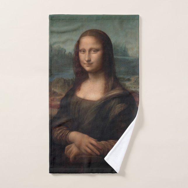 HAND TOWEL : LEONARDO DA VINCI  : THE MONA LISA (Hand Towel)