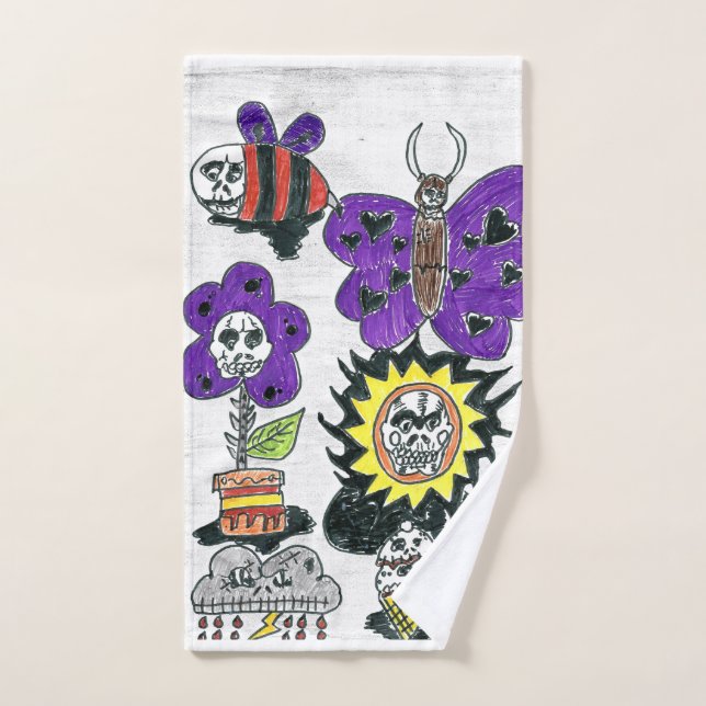 hand towel, pencil drawing. towel (Hand Towel)