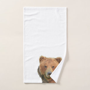 Hand towel w/ grizzly bear