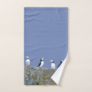 Hand towel w/ puffins