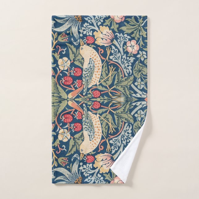 HAND TOWEL : WILLIAM MORRIS : STRAWBERRY THIEVES  (Hand Towel)