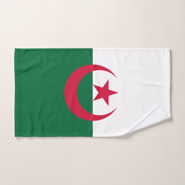 Hand Towel with Flag of Algeria (Hand Towel)