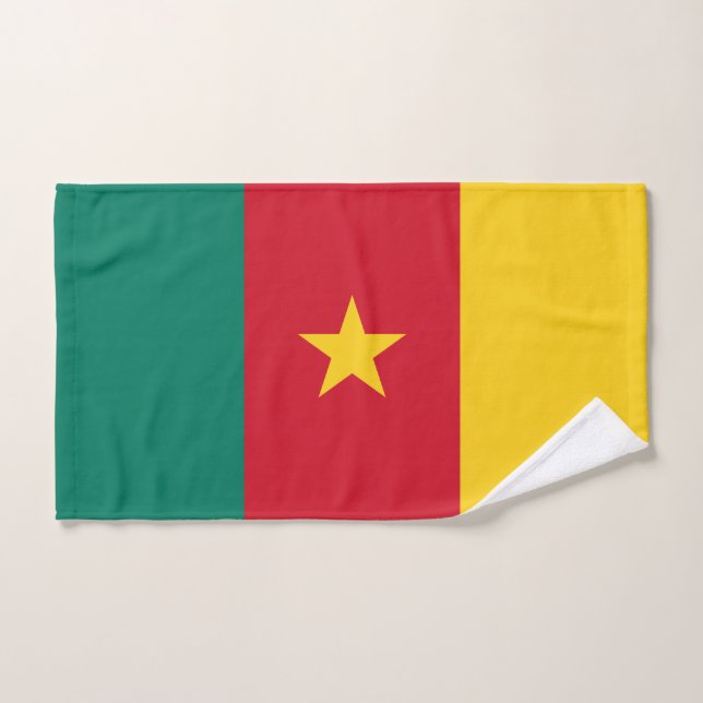 Hand Towel with Flag of Cameroon (Hand Towel)