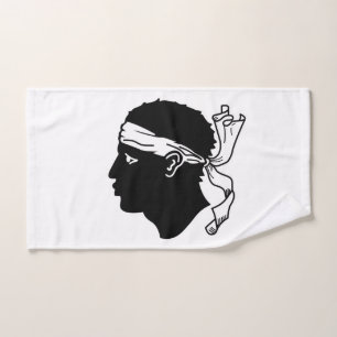 Hand Towel with Flag of Corsica, France