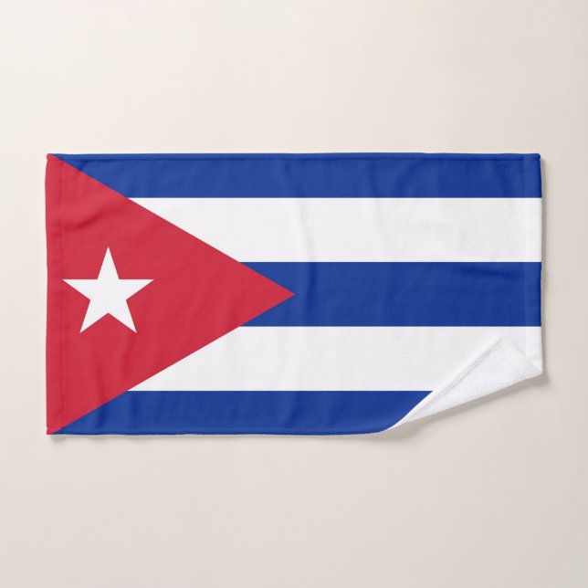 Hand Towel with Flag of Cuba (Hand Towel)