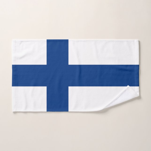 Hand Towel with Flag of Finland (Hand Towel)