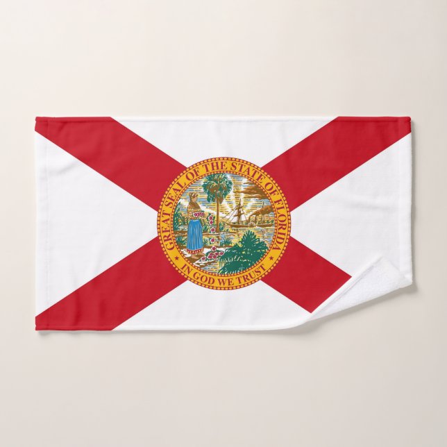 Hand Towel with Flag of Florida State, USA (Hand Towel)