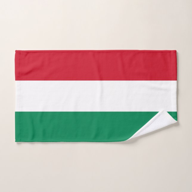 Hand Towel with Flag of Hungary (Hand Towel)