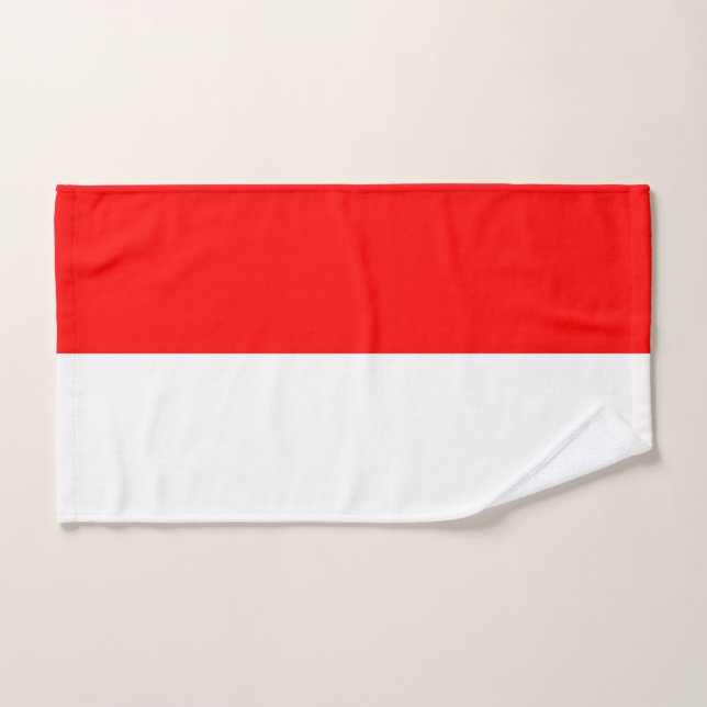 Hand Towel with Flag of Indonesia (Hand Towel)