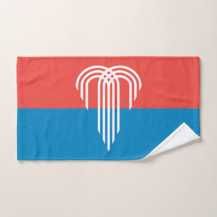 Hand Towel with Flag of Kansas City
