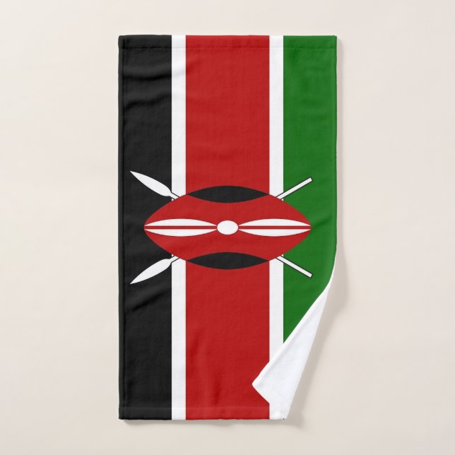 Hand Towel with Flag of Kenya (Hand Towel)