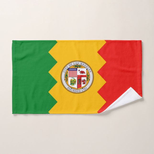 Hand Towel with Flag of Los Angeles, USA (Hand Towel)