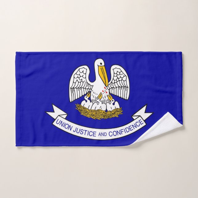Hand Towel with Flag of Louisiana State, USA (Hand Towel)