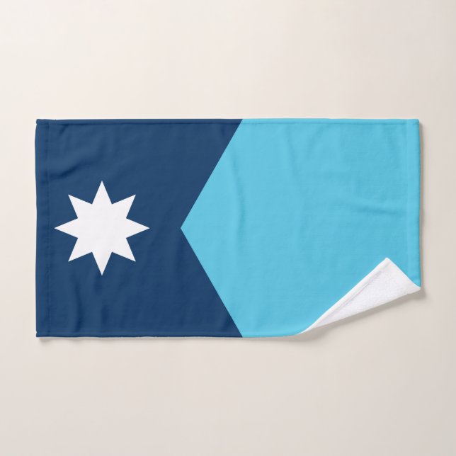 Hand Towel with Flag of Minnesota (Hand Towel)