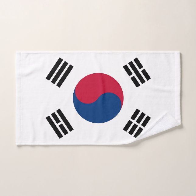 Hand Towel with Flag of South Korea (Hand Towel)