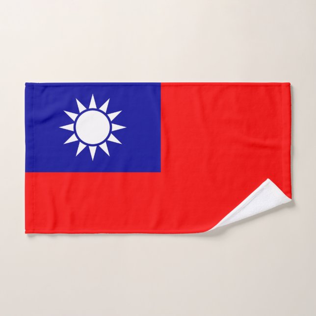 Hand Towel with Flag of Taiwan (Hand Towel)