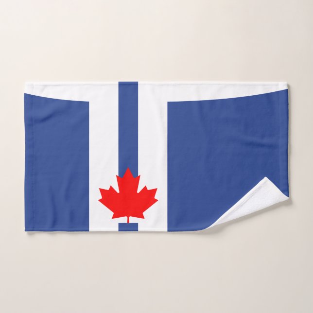 Hand Towel with Flag of Toronto, Canada (Hand Towel)