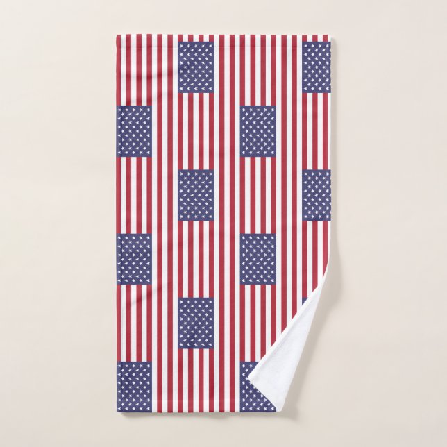 Hand Towel with Flag of United States of America (Hand Towel)