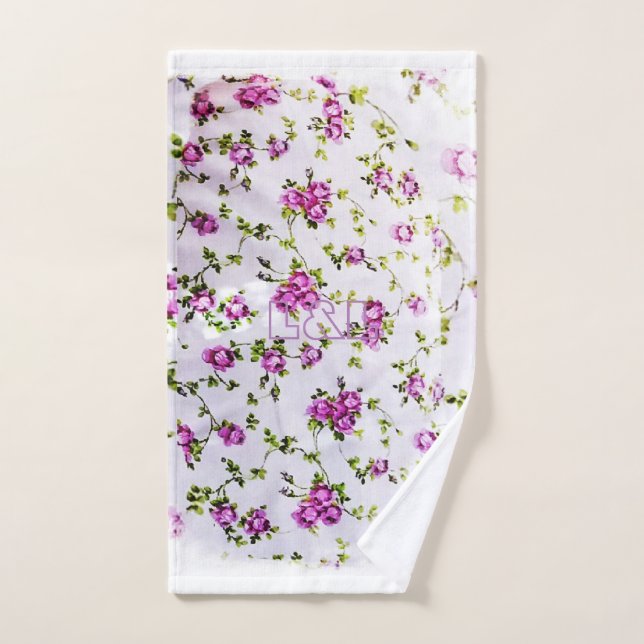 Hand  towel with flowers  (Hand Towel)