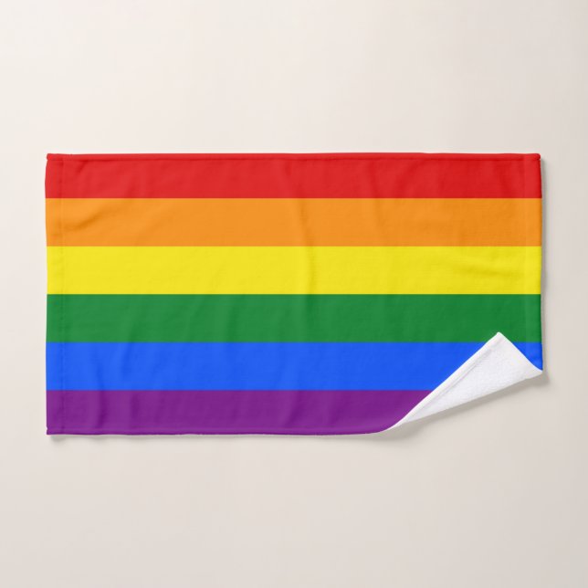 Hand Towel with Pride Flag of LGBT (Hand Towel)