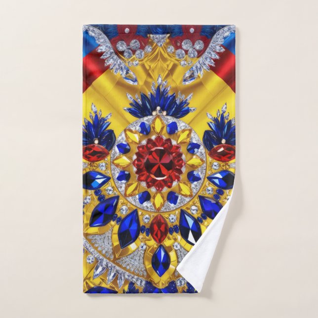 Hand Towel with Romanian Colours (Hand Towel)