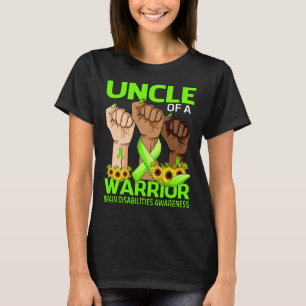 Hand Uncle Of A Warrior Brain Disabilities Awarene T-Shirt