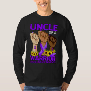 Hand Uncle Of A Warrior Migraine Headache Awarenes T-Shirt