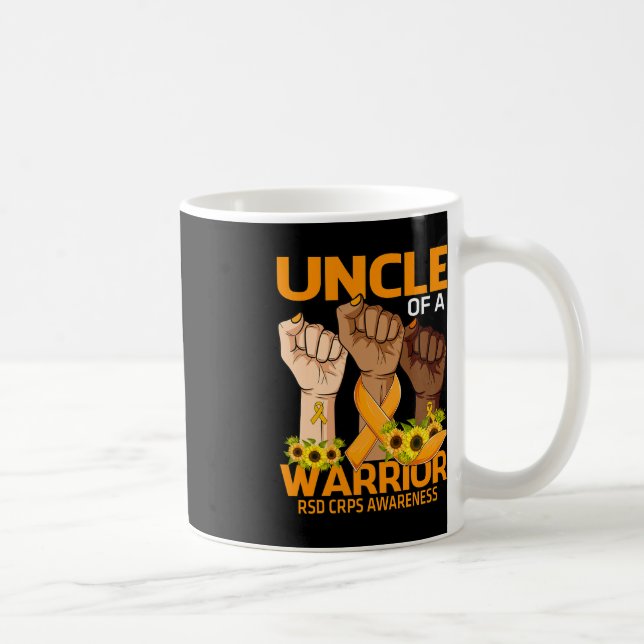 Hand Uncle Of A Warrior RSD CRPS Awareness Sunflow Coffee Mug (Right)
