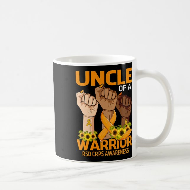 Hand Uncle Of A Warrior Rsd Crps Awareness Sunflow Coffee Mug (Right)