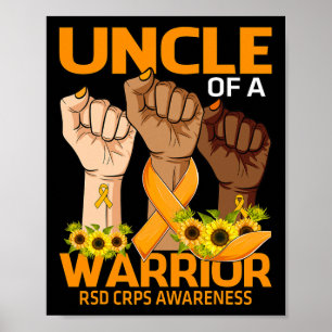 Hand Uncle Of A Warrior Rsd Crps Awareness Sunflow Poster