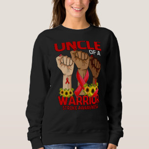 Hand Uncle Of A Warrior Stroke Awareness Sunflower Sweatshirt