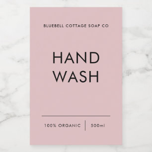 Hand Wash Label, Elegant, Minimal Product Label