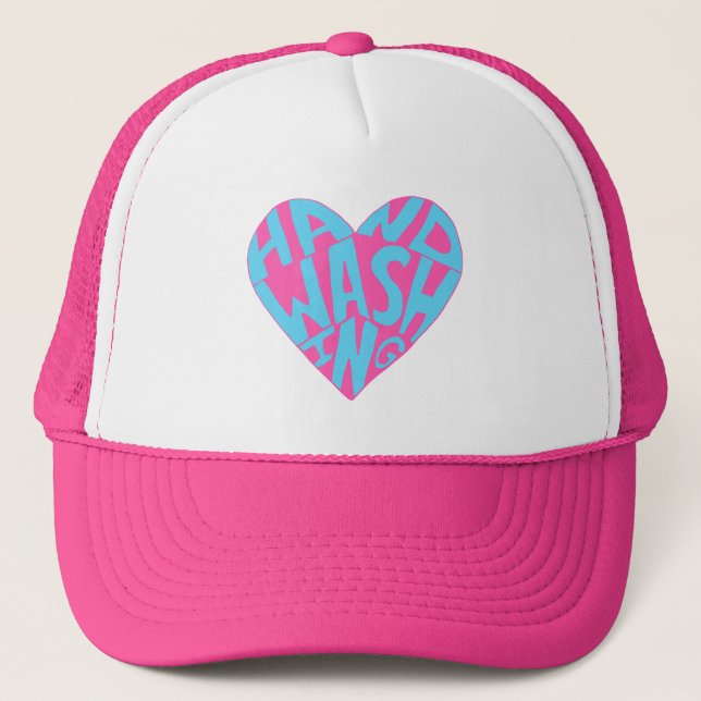 Hand Washing Hand Trucker Hat (Front)