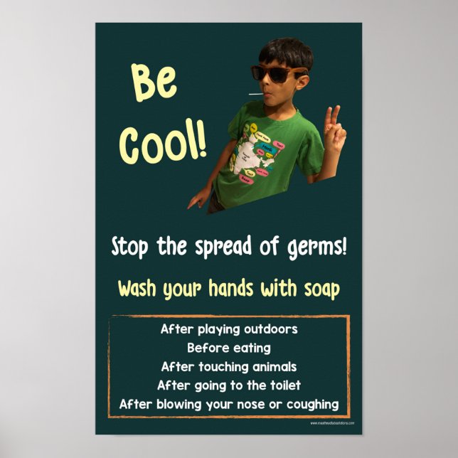 Hand-washing Safety Informational Poster (Front)