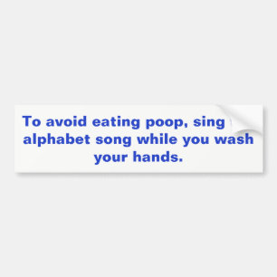 Hand Washing Sign Bumper Sticker