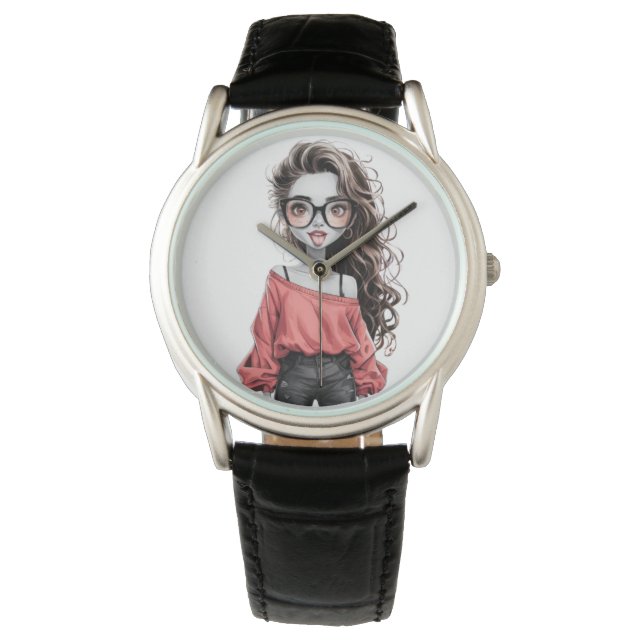 Hand watch with girl design  (Front)