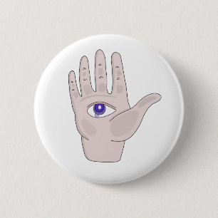 Hand With an Eye 6 Cm Round Badge