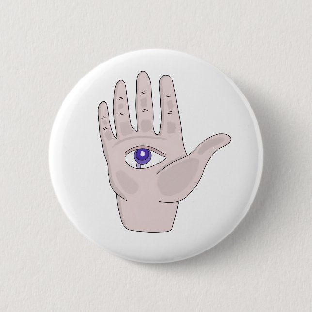 Hand With an Eye 6 Cm Round Badge (Front)